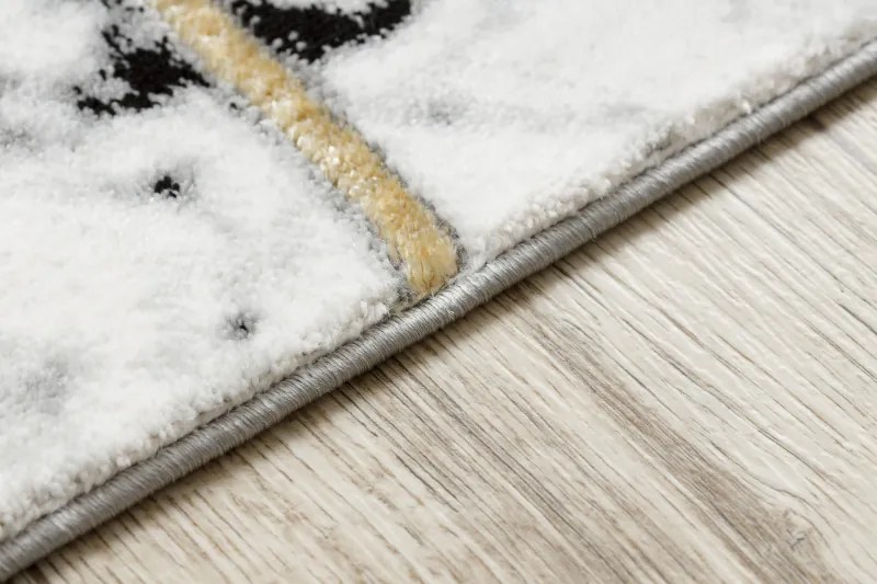 Dywany Łuszczów, Kusový koberec Emerald 1020 black and gold, 240x330, čiernobiela, kancelária