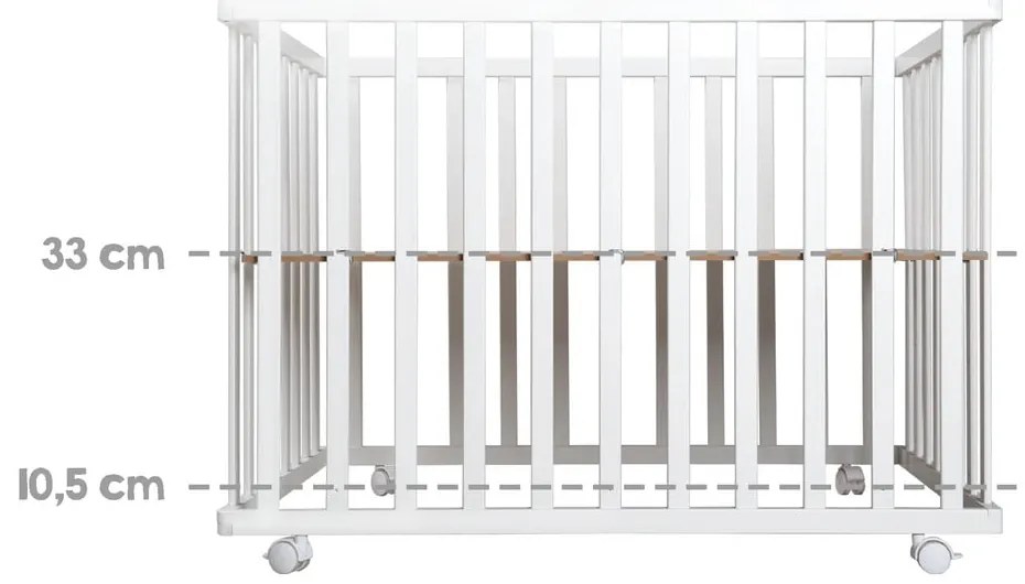 Detská ohrádka v bielo-prírodnej farbe 100x75 cm – Roba