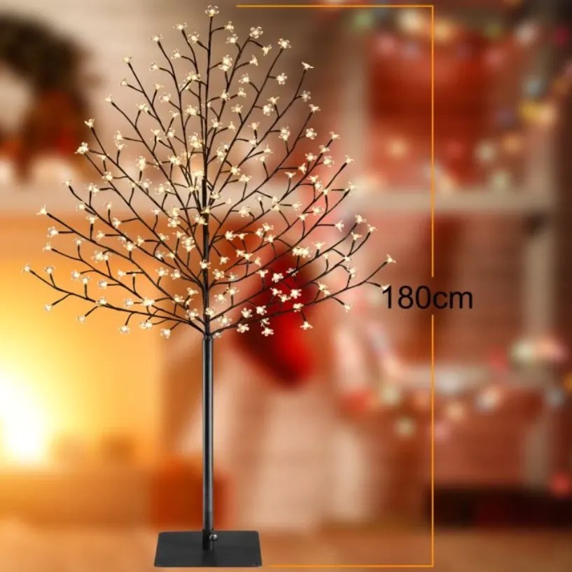 Monzana Svietiaci strom ČEREŠŇA do interiéru aj exteriéru, 180cm, teplá biela