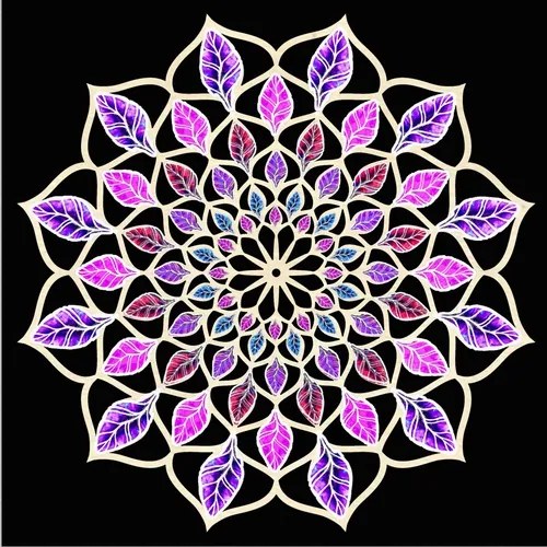 AMADEA Drevená dekorácia mandala farebná 9 cm