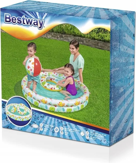 CH ZÁHRADNÝ BAZÉN FI 122 cm H20 + LOPTA + KOLESO