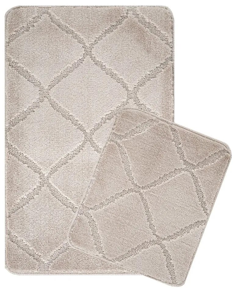 Svetlohnedé kúpeľňové predložky v súprave 2 ks 50x80 cm Cizgili – Foutastic
