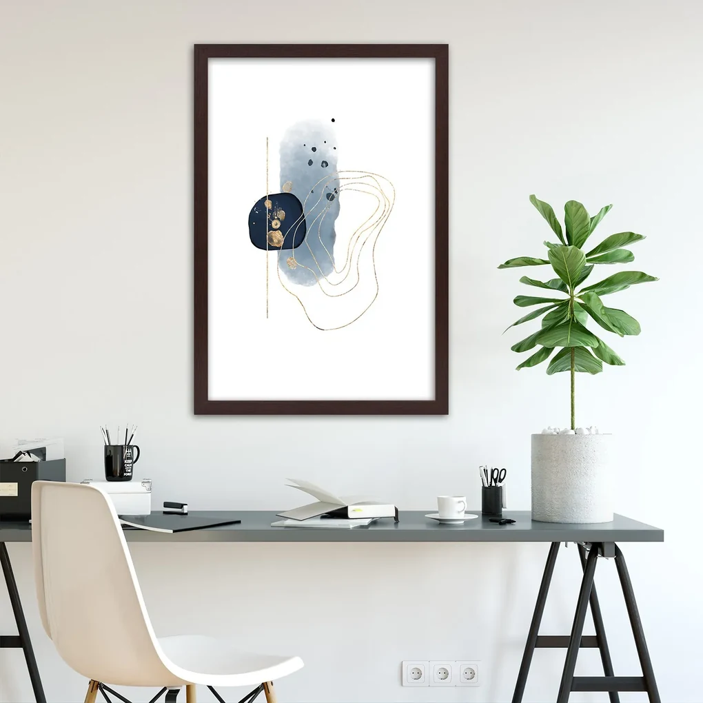 Gario Plagát Tvary a línie abstraktné Farba rámu: Bez rámu, Rozmery: 40 x 60 cm