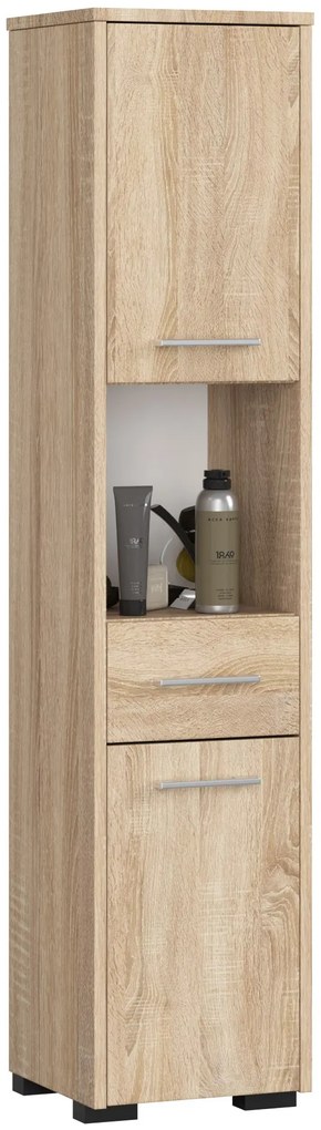 Kúpelňová skrinka Fulgor 2D 1SZ 1W (dub sonoma). Akcia -18%. Vlastná spoľahlivá doprava až k Vám domov. 1117105