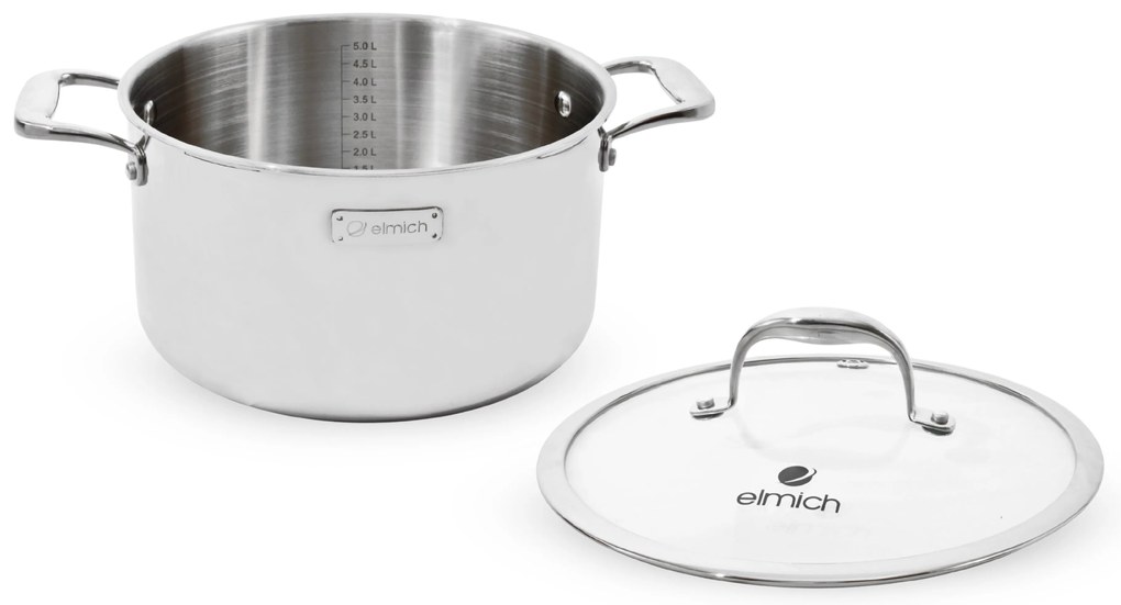 Elmich Trojvrstvový nerezový hrniec na indukciu Trimax XS 24 cm (6 l)
