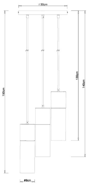 Globo 21000-3HM - Luster na lanku ANNIKA 3xE27/25W/230V pr. 30 cm mosadz