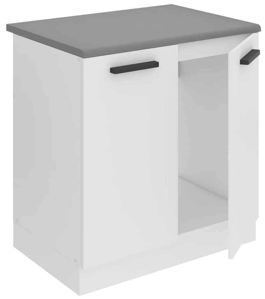 Kuchynská skrinka Belini Premium Full Version drezová 80 cm biely mat s pracovnou doskou