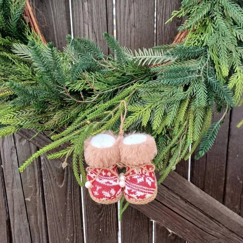 DECOLED Přízdoba, sněhule, 10 x 8,5 x 8 cm, červené