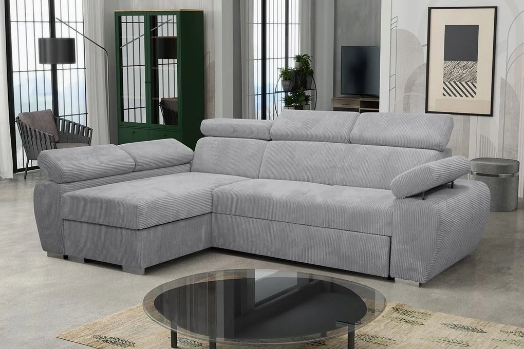 Rohová sedacia súprava Gozo (svetlosivá)