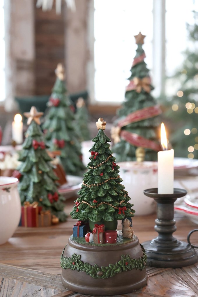 Hudobná skrinka Cherry Noël Tree s vianočným stromčekom – Ø 10*19 cm