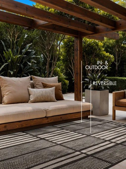 Koberec HARINGEY ALLINGTON čierny / biely