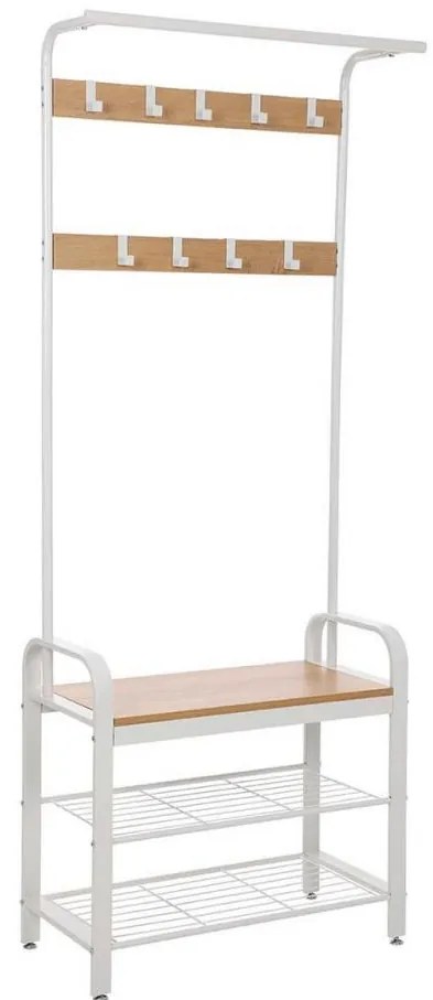 Stojanový vešiak NAVOR hnedý/biely