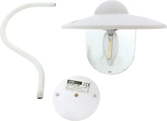 LED Solárne nástenné svietidlo LED/0,5W/1,2V IP44 biela