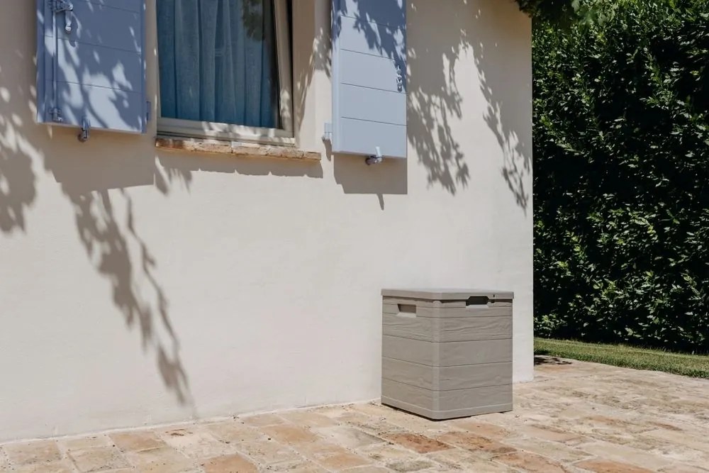 WOODYS záhradný plastový úložný box 90 L, svetlo šedá