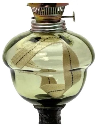 Petrolejová lampa BARBORA 54 cm lesná zelená