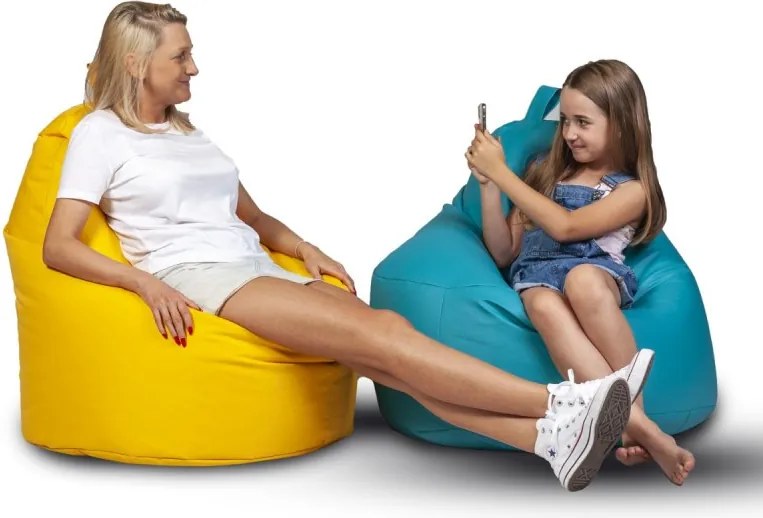 EF1029 Ecopuf Sedací vak ECOPUF - YOKO - ekokoža E20 - Tyrkysová