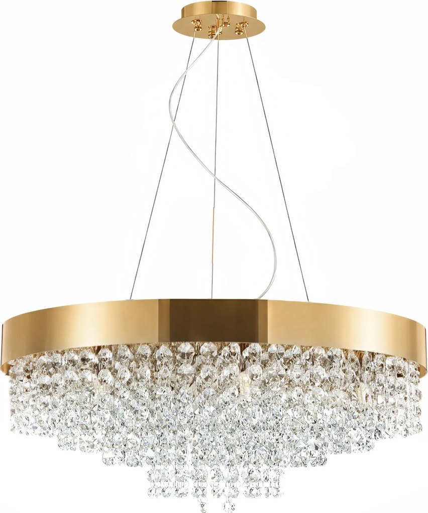 Toolight Toolight, stropné svietidlo 60cm, 16xG9, APP1787-16CP, zlatá, OSW-04058
