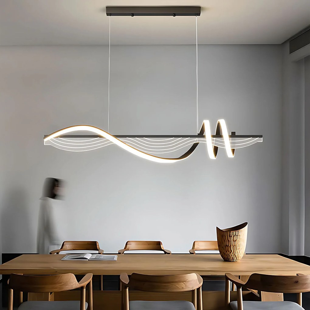 Toolight Toolight, závesné LED svietidlo 100 cm, 3000K, LHJ041-CP, čierna, OSW-50019