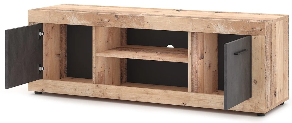 TV stolík Luna 140 cm dub Matera svetlý/antracit