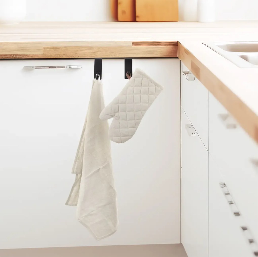 Orion Kovové háčiky na dvere - na utierky, oblečenie RADKA, čierne 2ks