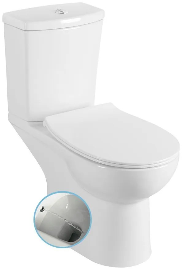 Sapho Sapho, KAIRO WC kombi s bidetovou sprškou, zadný odpad, splachovací mechanizmus, PC106