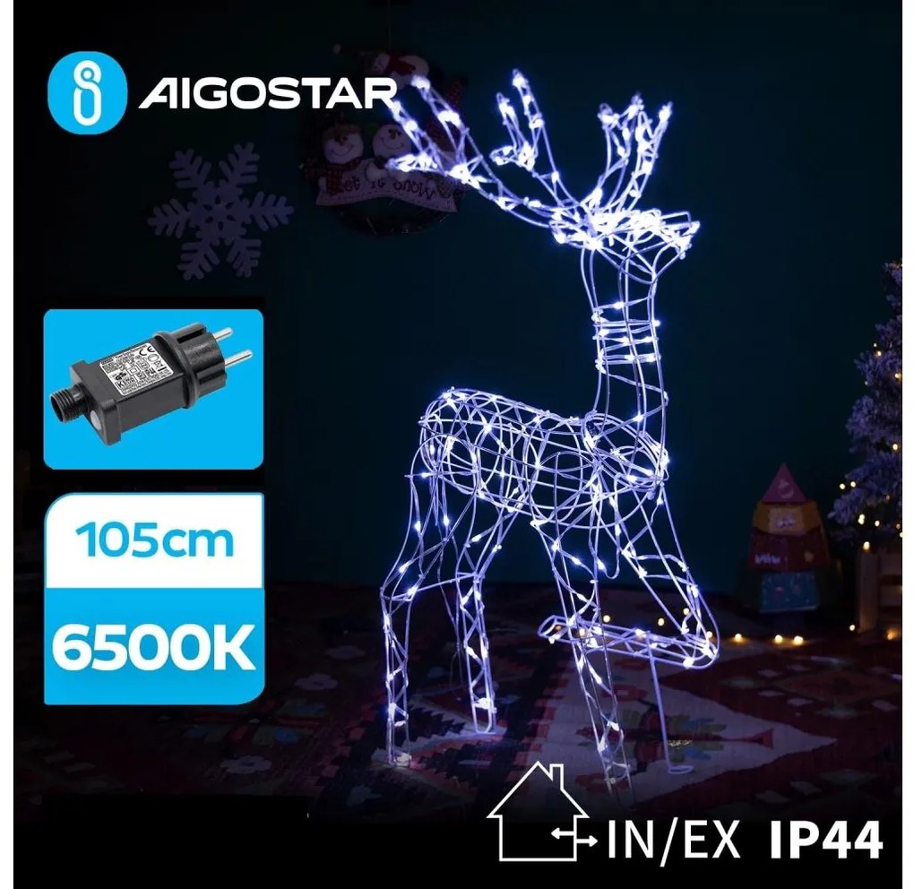 Aigostar B.V. Aigostar - LED Vonkajšia vianočná dekorácia LED/3,6W/31/230V 6500K 105cm IP44 sob AI0508