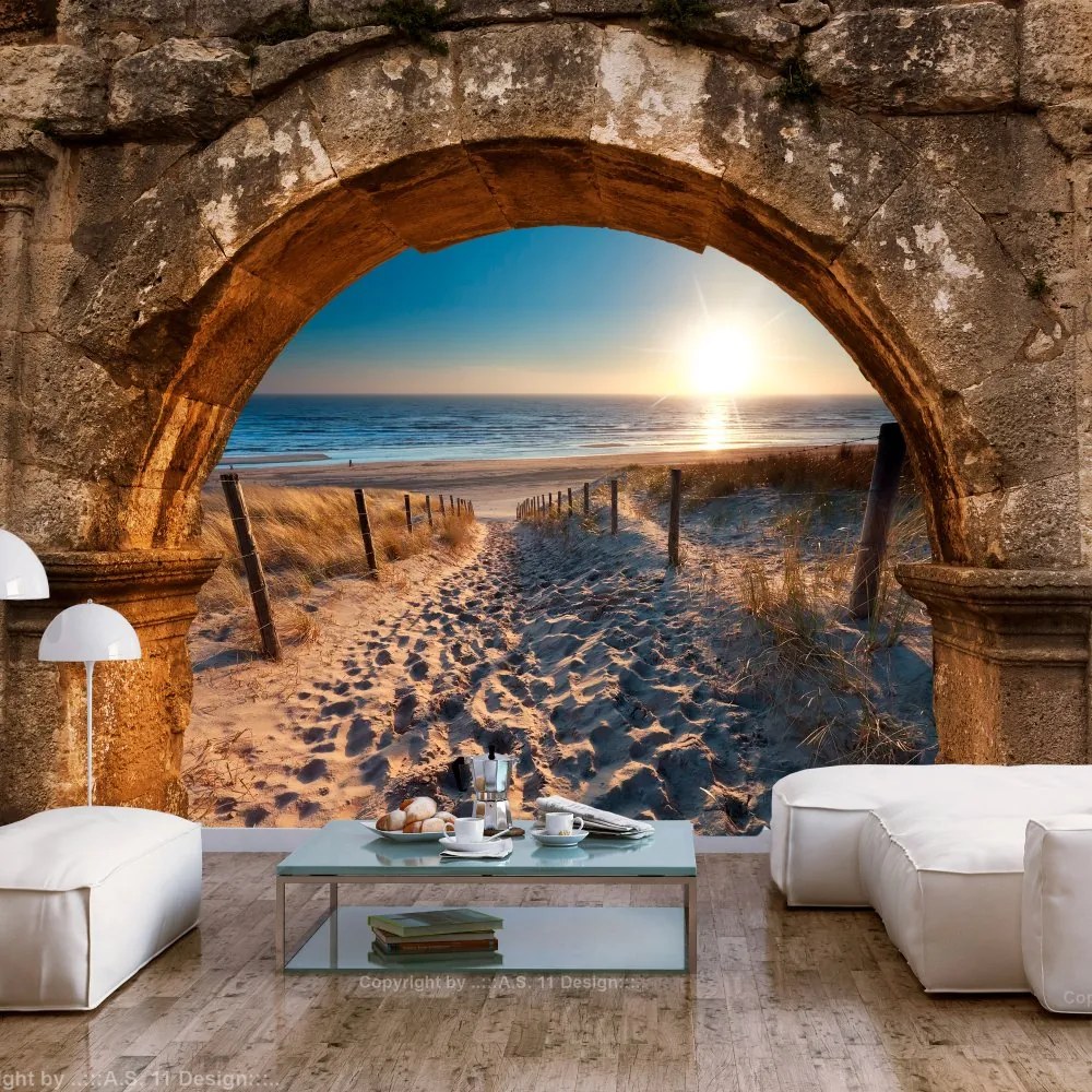 Fototapeta Bimago - Arch and Beach + lepidlo zadarmo 150x105 cm