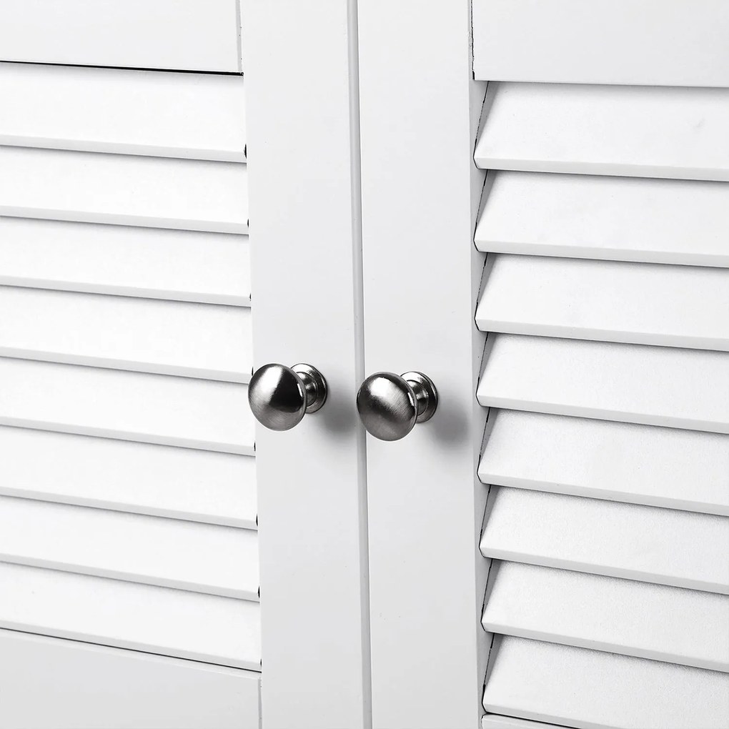 Skrinka pod umývadlo s 2 lamelovými dvierkami, biela