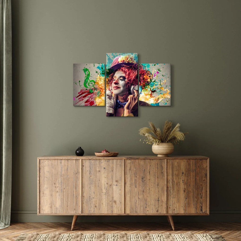 Obraz - Umelkyňa so slúchadlami (90x60 cm)