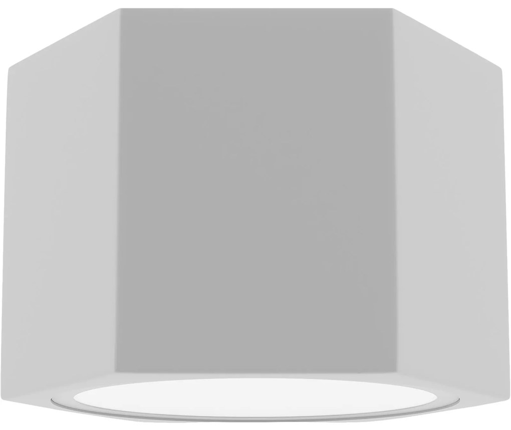 HELLUX Drevené stropné bodové prisadené svietidlo Big Spot HEXA GU10 WHITE 3011109