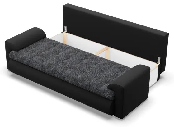 Trojmiestna rozkladacia sedačka FORESTA popolová / čierna