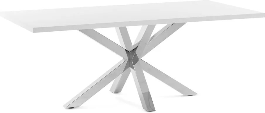 Biely jedálenský stôl s antikoro podnožím La Forma Arya, 160 x 100 cm