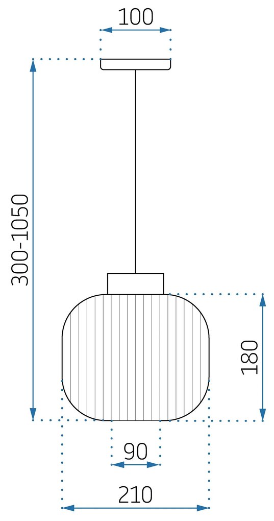 Toolight, závesné svietidlo sklenené E27 APP1068-CP, biela, OSW-04401