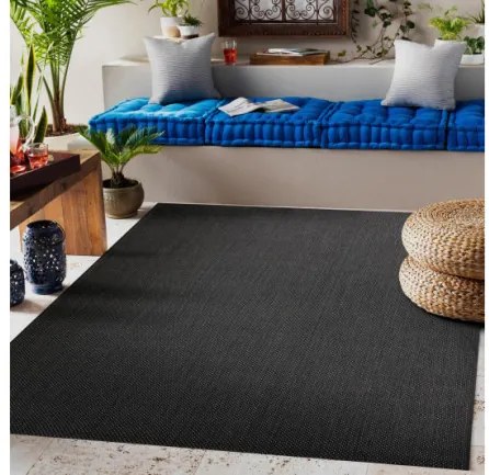 Koberec Sizal Flat 48663/090 čierny