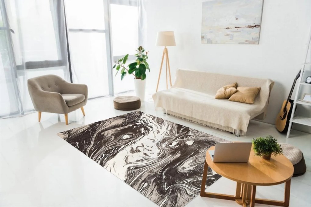 Berfin Dywany, AKCIA: 200x290 cm Kusový koberec Vals 8003 Beige, hnedá, kancelária