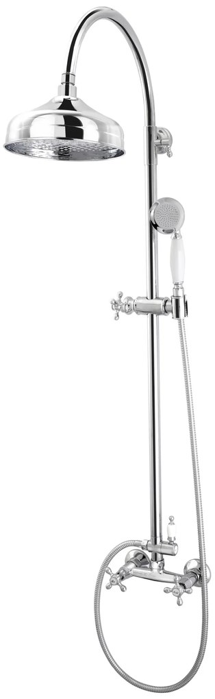 F-Design Lacrima, nástenná sprchová sada s dažďovou sprchou, chróm lesklý, FD1-LRA-7SET1-11