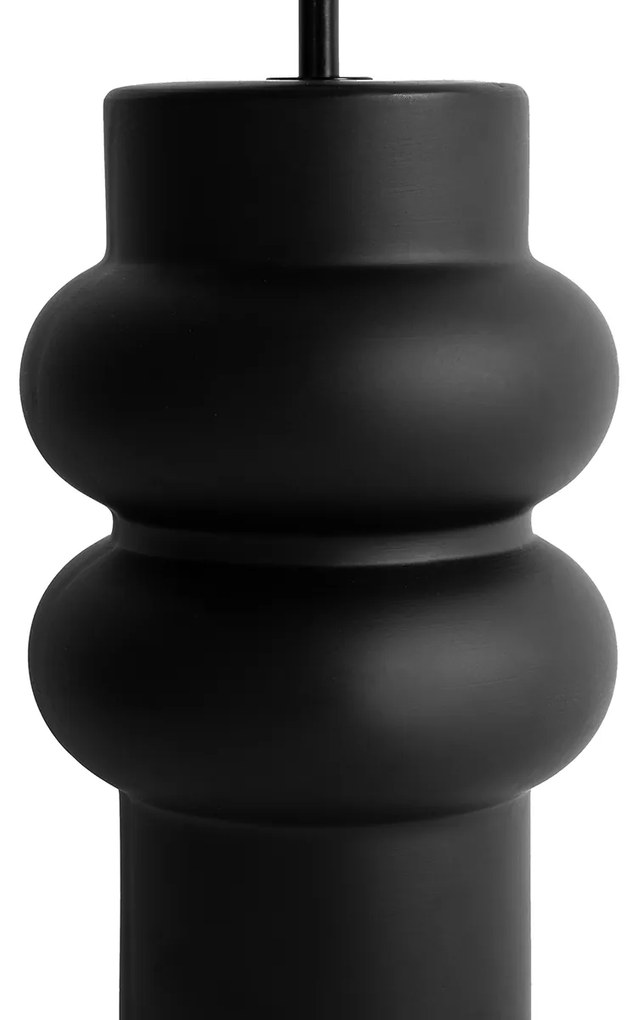 Dizajnová stolná lampa čierna keramická 17 cm bez tienidla - Alisia