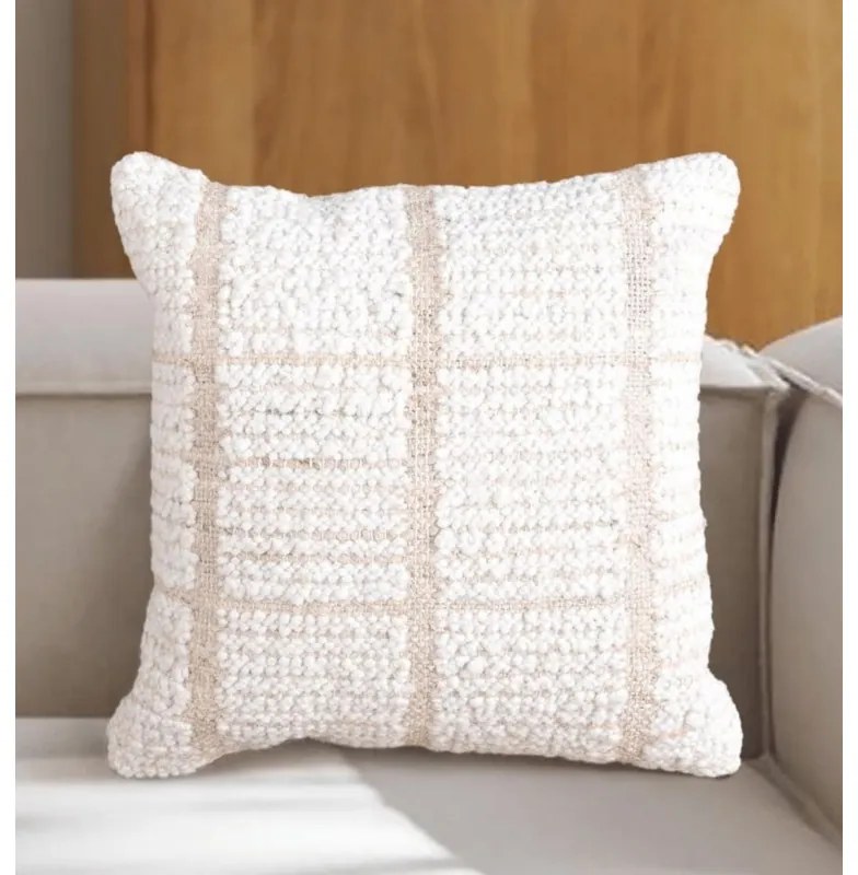 Vankúš KLIPAN  45x45 cm z pravej vlny a juty