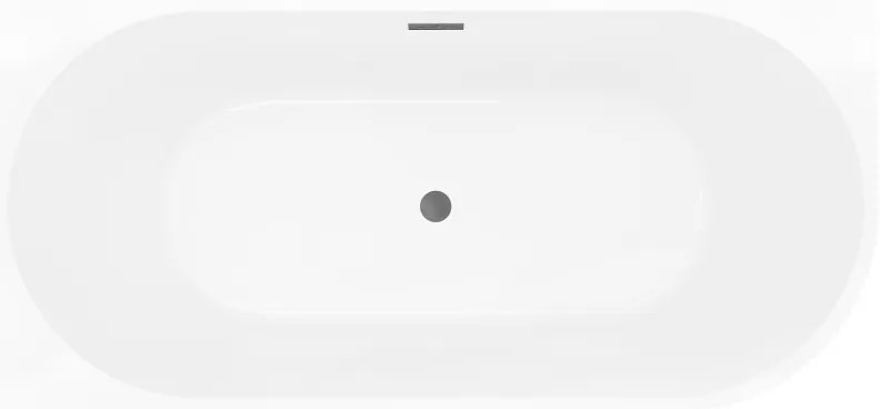 Mexen Silo, rohová voľne stojaca ryhovaná vaňa, ľavá, 150 x 75 cm, biela lesklá, brúsený grafit prepad, 52891507500L-66