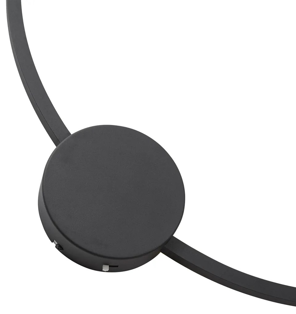 Dizajnové nástenné svietidlo čierne 67 cm vrátane LED 3-krokového stmievania - Anello