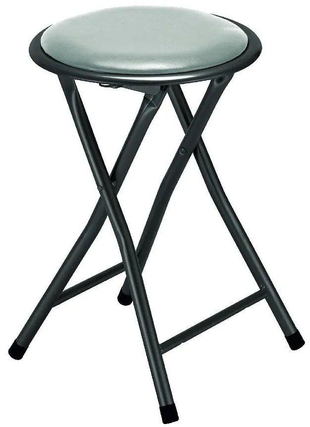 Skladacia taburetka Alto Black sivá