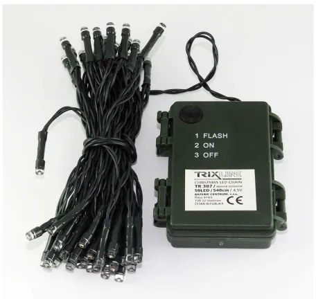 LED Vianočná vonkajšia reťaz 100xLED/2 funkcie/3xAA 10,8m IP44 studená biela