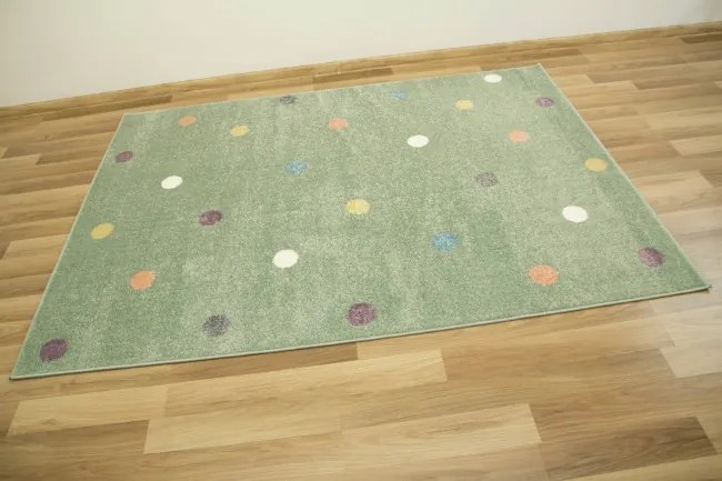 Detský koberec Lima C275A bodky pistáciový