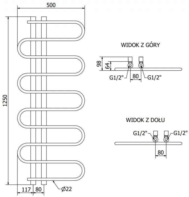 Mexen Kiso, elektrické vykurovacie teleso 1200 x 500 mm, 300 W, biela, W114-1250-500-2300-20