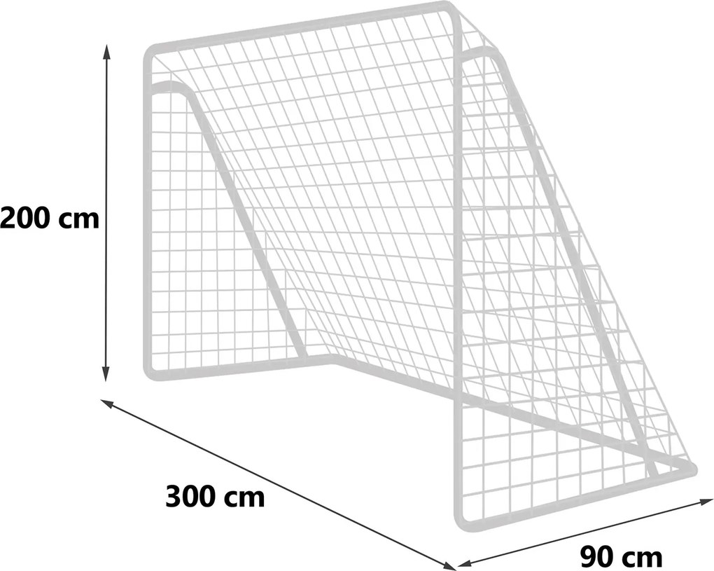 Neo-Sport Futbalová bránka 300 x 200 x 90 cm NS-496
