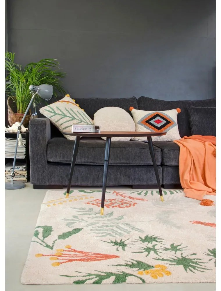 Prateľný ručne tkaný bavlnený detský koberec 170x240 cm Botanic Plants – Lorena Canals