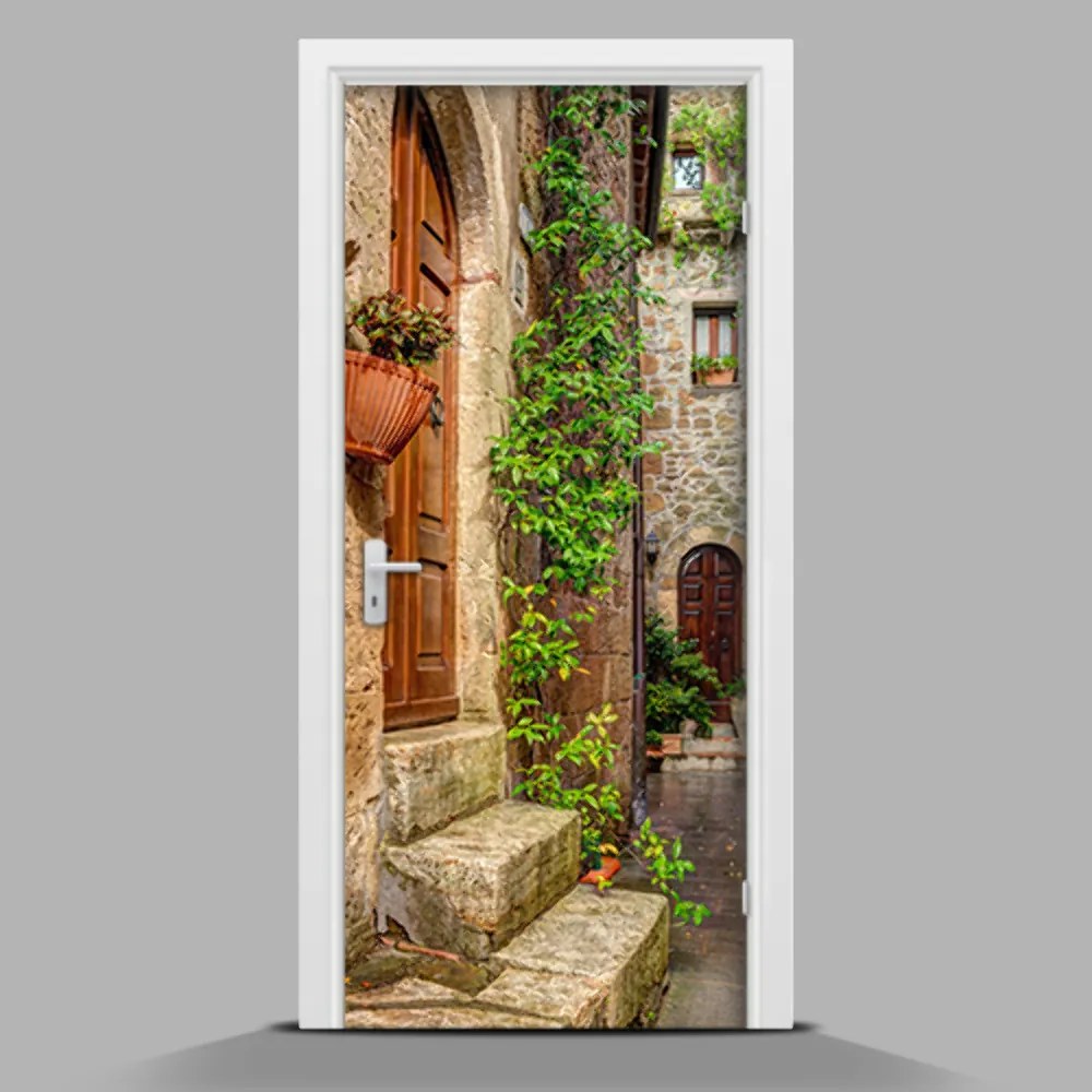 Samolepiace nálepky na dvere Tehlový dom wallmur-pl-f-72510067