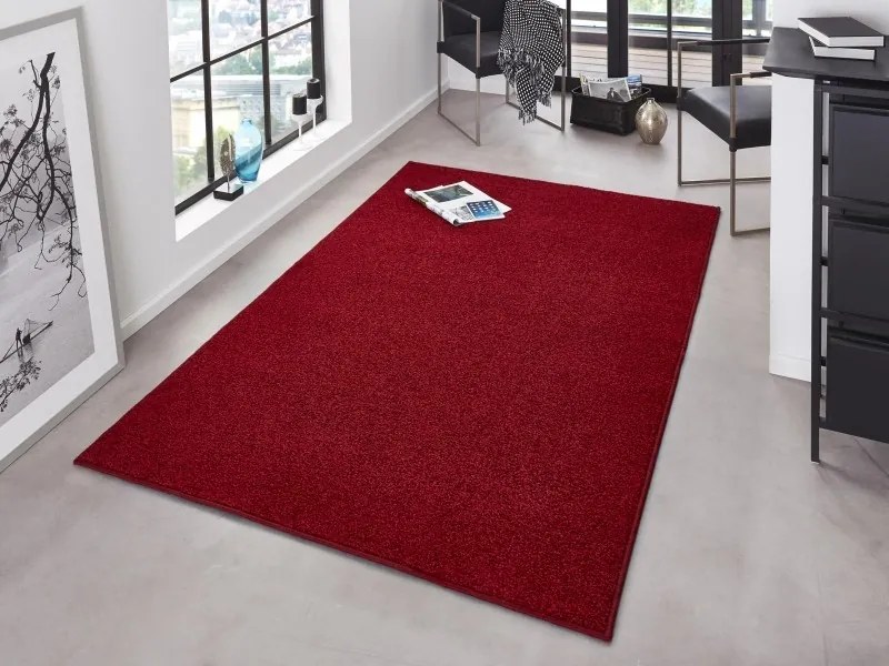 Hanse Home, Kusový koberec Pure 102616 Red, 80x200, červená, kancelária