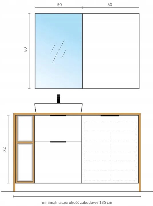 Cersanit City, otvorená spodná policová skrinka 20x45x72 cm, dub, S584-025-DSM