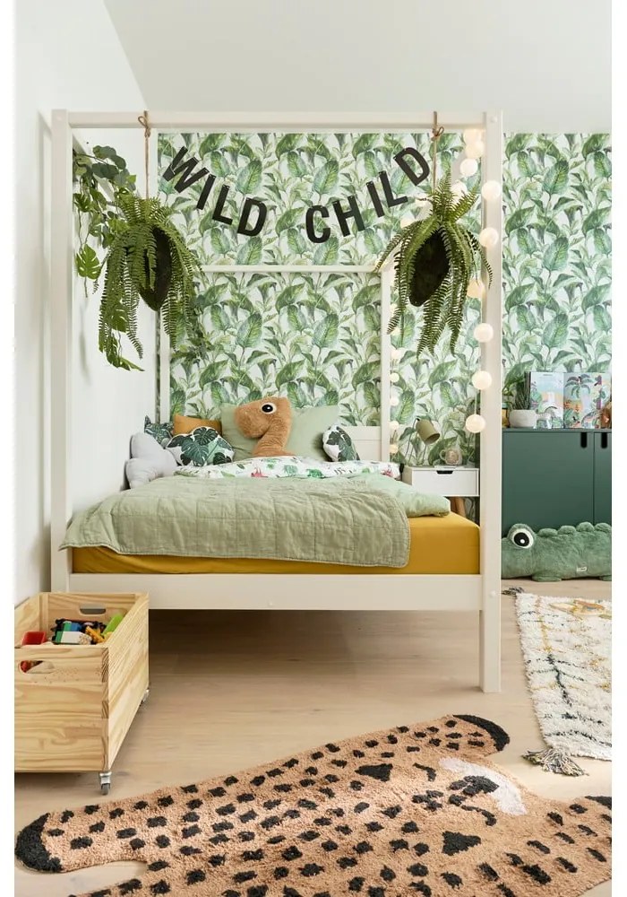 Biela detská posteľ 140x200 cm PINO CANOPY – Vipack